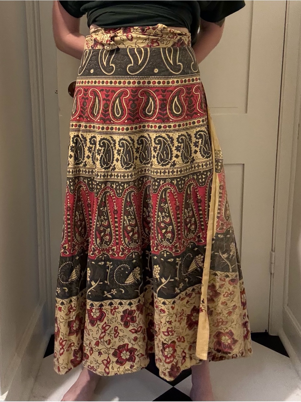 Advance Apparels 100% Cotton Convertible Wrap Skirt/Dress - Picture 3 of 8